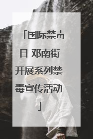 国际禁毒日 邓南街开展系列禁毒宣传活动