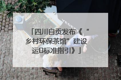 四川自贡发布《“乡村环保茶馆”建设运⾏标准指引》