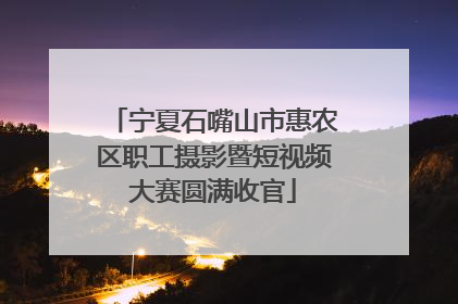 宁夏石嘴山市惠农区职工摄影暨短视频大赛圆满收官