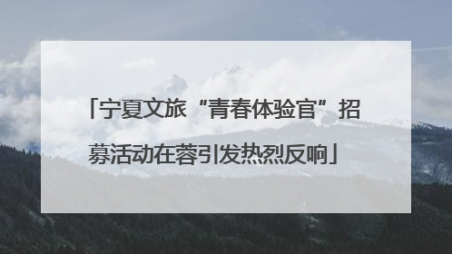 宁夏文旅“青春体验官”招募活动在蓉引发热烈反响