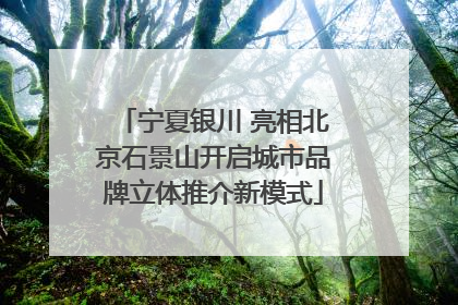 宁夏银川 亮相北京石景山开启城市品牌立体推介新模式