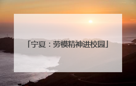 宁夏：劳模精神进校园