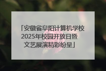 安徽省阜阳计算机学校2025年校园开放日暨文艺展演精彩纷呈