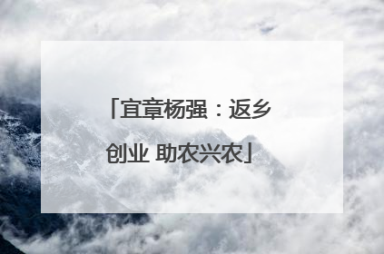 宜章杨强：返乡创业 助农兴农