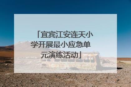 宜宾江安连天小学开展最小应急单元演练活动