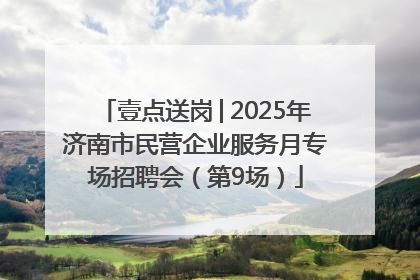 壹点送岗│2025年济南市民营企业服务月专场招聘会（第9场）