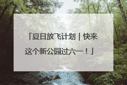 夏日放飞计划｜快来这个新公园过六一！