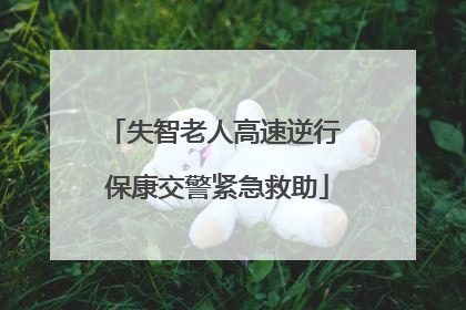 失智老人高速逆行 保康交警紧急救助