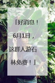 好消息！6月1日，这群人游石林免费！