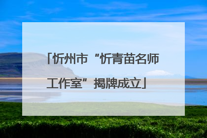 忻州市“忻青苗名师工作室”揭牌成立