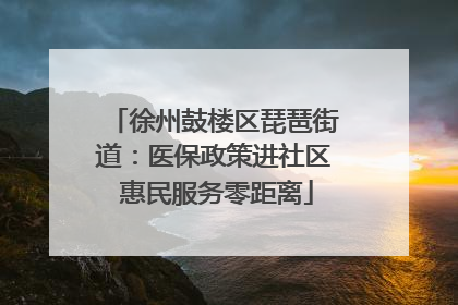 徐州鼓楼区琵琶街道：医保政策进社区 惠民服务零距离
