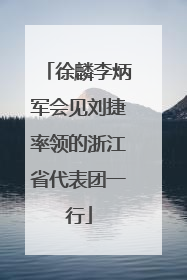 徐麟李炳军会见刘捷率领的浙江省代表团一行