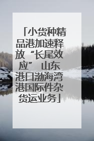 小货种精品港加速释放“长尾效应” 山东港口渤海湾港国际件杂货运业务