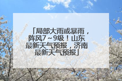 局部大雨或暴雨，阵风7～9级！山东最新天气预报，济南最新天气预报
