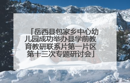 岳西县包家乡中心幼儿园成功举办县学前教育教研联系片第一片区第十三次专题研讨会