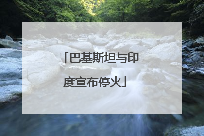 巴基斯坦与印度宣布停火