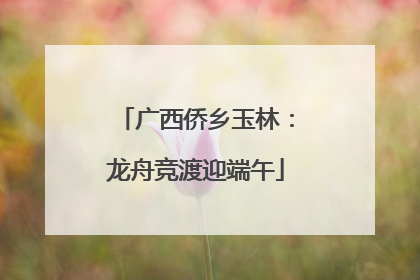 广西侨乡玉林：龙舟竞渡迎端午