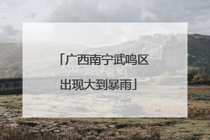 广西南宁武鸣区出现大到暴雨
