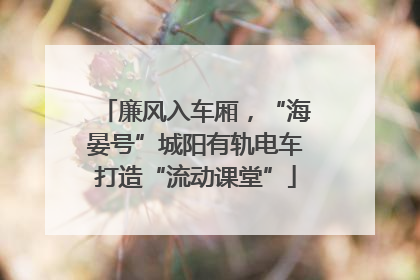 廉风入车厢，“海晏号”城阳有轨电车打造“流动课堂”