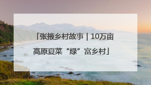 张掖乡村故事｜10万亩高原夏菜“绿”富乡村