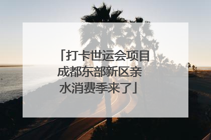 打卡世运会项目 成都东部新区亲水消费季来了