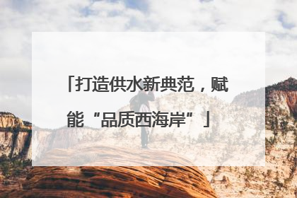 打造供水新典范，赋能“品质西海岸”