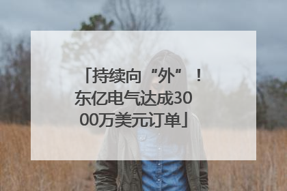 持续向“外”！东亿电气达成3000万美元订单