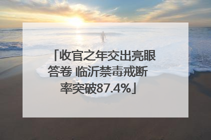 收官之年交出亮眼答卷 临沂禁毒戒断率突破87.4%