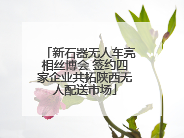 新石器无人车亮相丝博会 签约四家企业共拓陕西无人配送市场