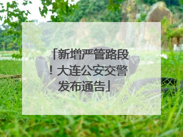 新增严管路段！大连公安交警发布通告