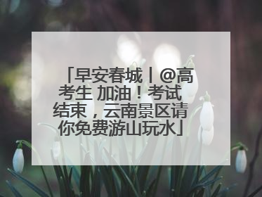 早安春城丨@高考生 加油！考试结束，云南景区请你免费游山玩水
