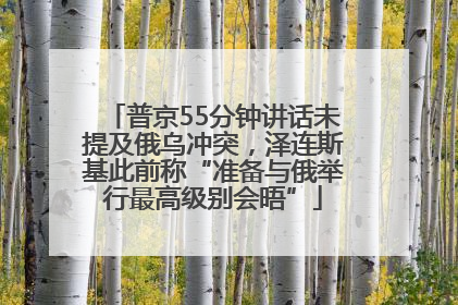 普京55分钟讲话未提及俄乌冲突，泽连斯基此前称“准备与俄举行最高级别会晤”