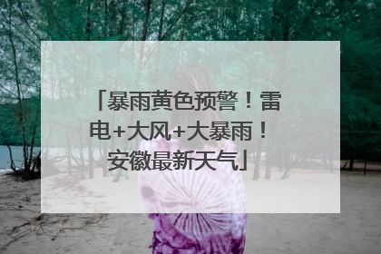 暴雨黄色预警！雷电+大风+大暴雨！安徽最新天气
