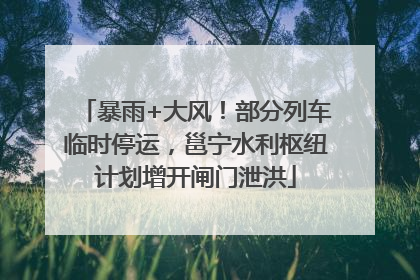 暴雨+大风！部分列车临时停运，邕宁水利枢纽计划增开闸门泄洪