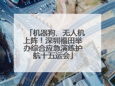 机器狗、无人机上阵！深圳福田举办综合应急演练护航十五运会