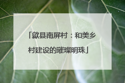 歙县南屏村：和美乡村建设的璀璨明珠