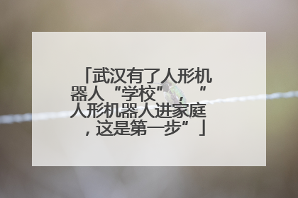 武汉有了人形机器人“学校”，“人形机器人进家庭，这是第一步”