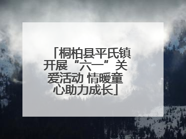 桐柏县平氏镇开展“六一”关爱活动 情暖童心助力成长