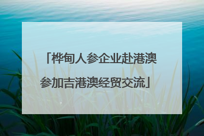 桦甸人参企业赴港澳参加吉港澳经贸交流
