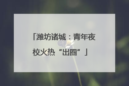 潍坊诸城：青年夜校火热“出圈”