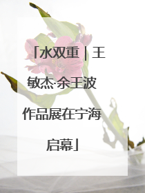 水双重｜王敏杰·余王波作品展在宁海启幕