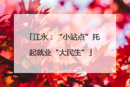江永：“小站点”托起就业“大民生”