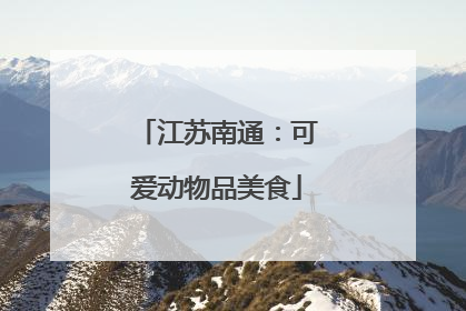 江苏南通：可爱动物品美食