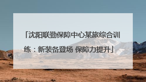 沈阳联勤保障中心某旅综合训练：新装备登场 保障力提升