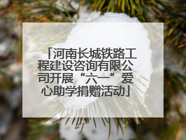 河南长城铁路工程建设咨询有限公司开展“六一”爱心助学捐赠活动