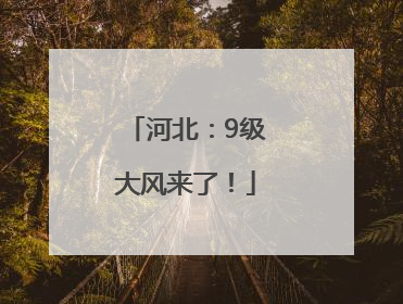 河北：9级大风来了！