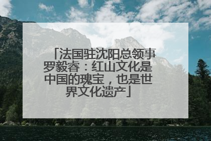 法国驻沈阳总领事罗毅睿：红山文化是中国的瑰宝，也是世界文化遗产