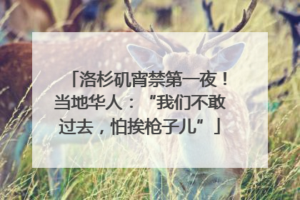 洛杉矶宵禁第一夜！当地华人：“我们不敢过去，怕挨枪子儿”