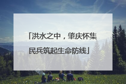 洪水之中，肇庆怀集民兵筑起生命防线