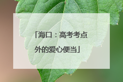 海口：高考考点外的爱心便当
